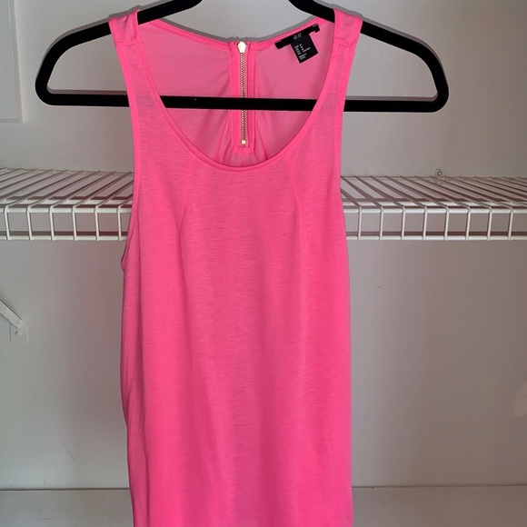 Bright Pink Sleeveless Tank Top - Picture 3 of 4